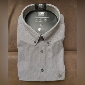 J. Ferrer Men’s dress shirt - gray- 360 stretch - XL- 17-17 1/2 - 32-33